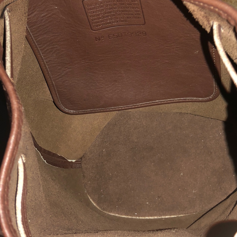 Vintage COACH Mahogany Glove Tanned Leather Sling Backpack Shoulder Bag 9929 - Picture 9 of 16